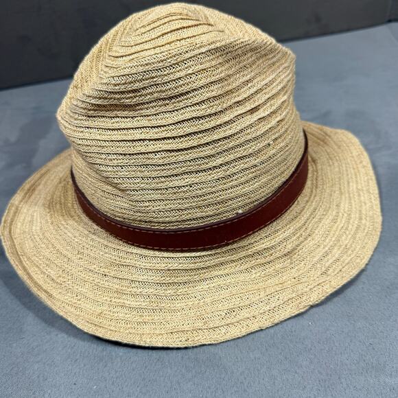 Bailey of Hollywood Woven Straw Fedora Hat Medium M 57 cm 100% Paper Lightweight - Picture 7 of 10